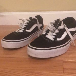 ON HOLD black and white vans